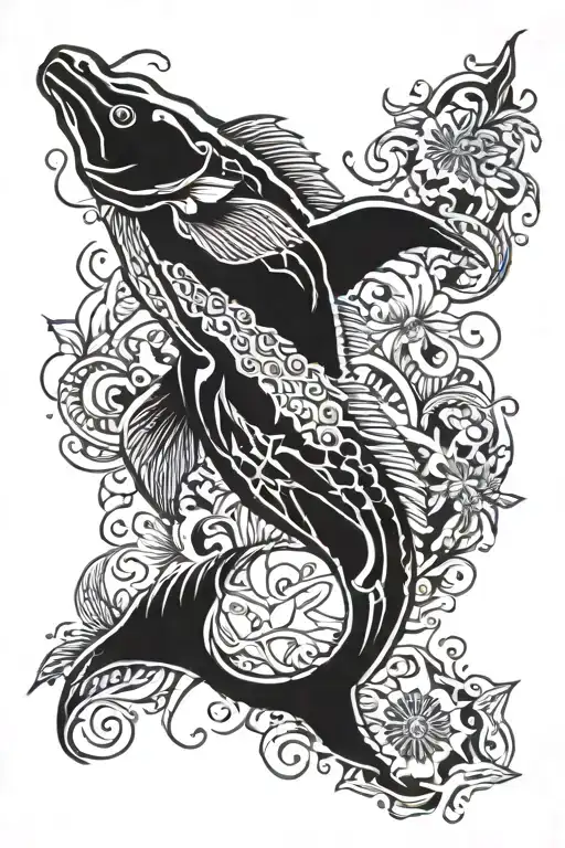 marine life, tattoo design idea