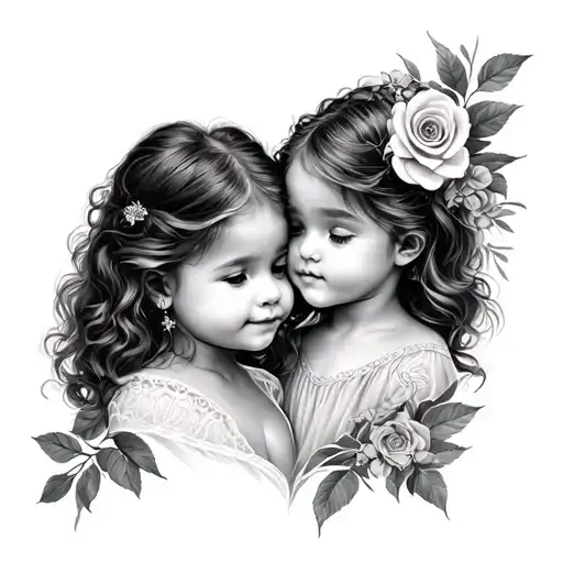 TATTOO FOR A MAN REPRESENTING LOVE FOR HIS 2 DAUGHTERS CALLED IVY AND ROSY tattoo design idea