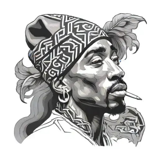 Tupac tattoo design idea