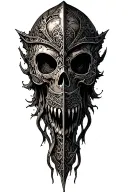 "Hollow" dark souls  undead knight tattoo design idea