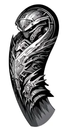 Warhammer40k  Primaris and Chaos Space tattoo design idea