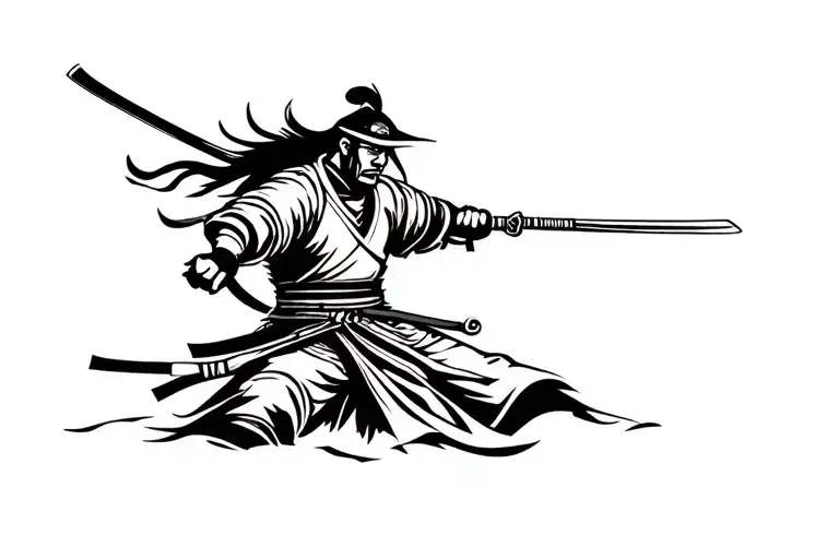 Samurai warrior tattoo design idea