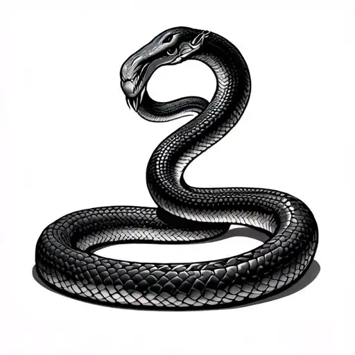 Coverup cyborg snake tattoo design idea