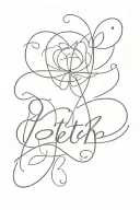 spell that say "Peter" tattoo design idea