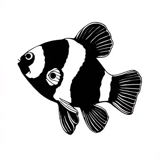 clown fish tattoo design idea