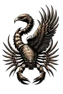 Scorpion Eagle Phoenix tattoo design idea