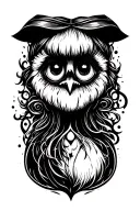 TrippyChick typography tattoo stencil tattoo design idea