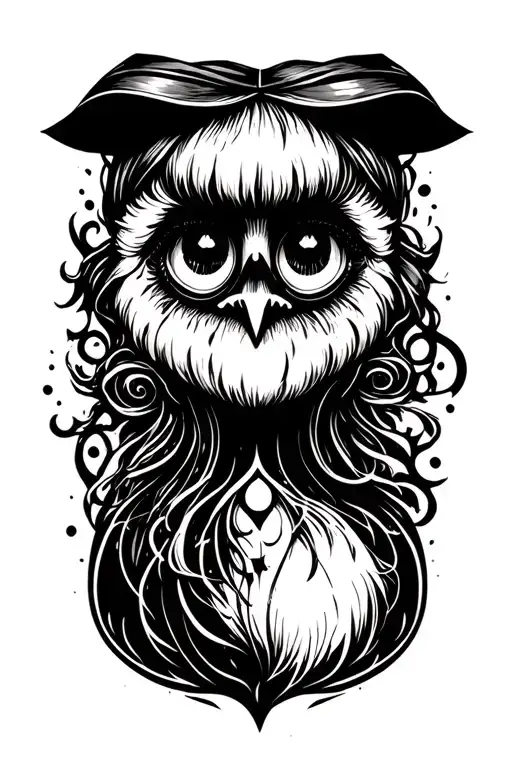 TrippyChick typography tattoo stencil tattoo design idea