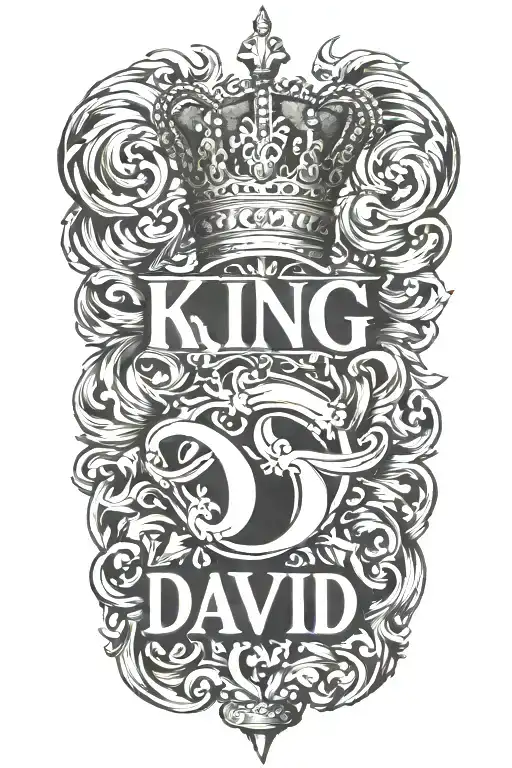 king David name tattoo tattoo design idea