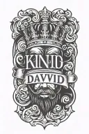 king David name tattoo tattoo design idea