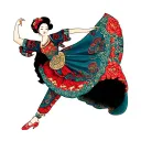 flamenco dancer tattoo design idea