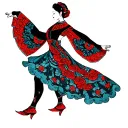 flamenco dancer tattoo design idea