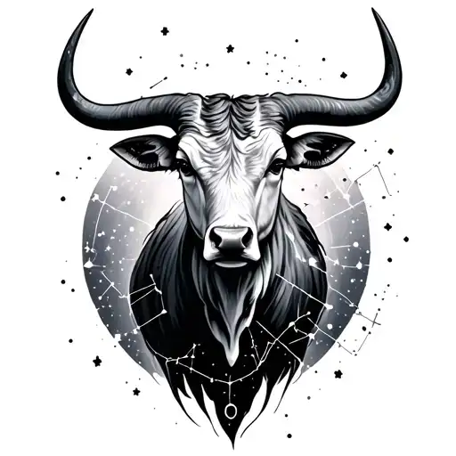 Taurus constellation made tattoo design idea
