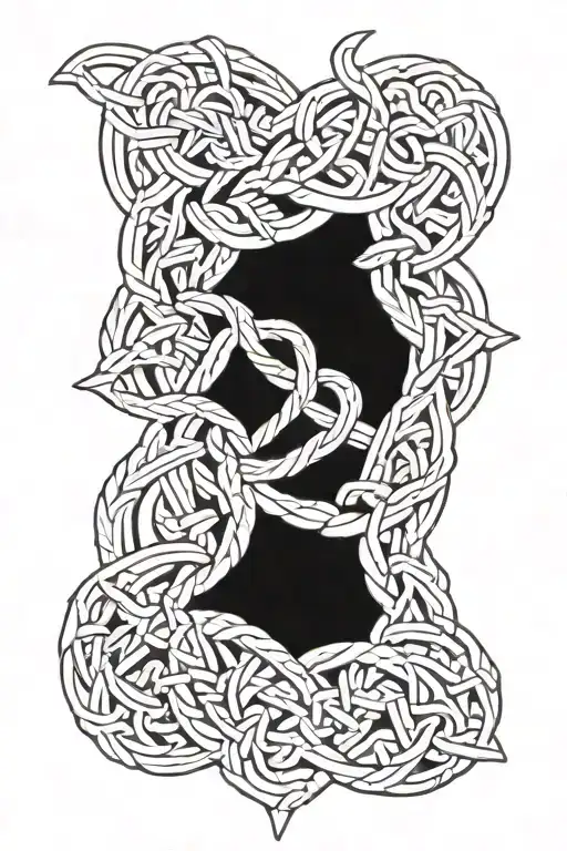 Irish celt knot intertwined tattoo design idea