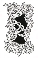 Irish celt knot intertwined tattoo design idea