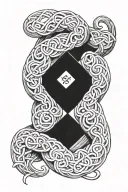 Irish celt knot intertwined tattoo design idea