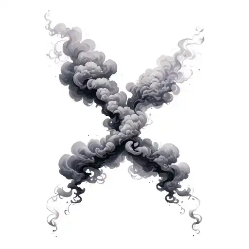 Filler Clouds and Smoke tattoo design idea