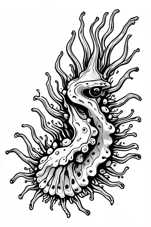 Nudibranch tattoo design idea