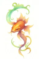 Koi fish transforming into dragon tattoo design combining tattoo design idea