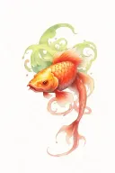 Koi fish transforming into dragon tattoo design combining tattoo design idea