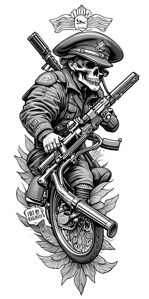 us navy, sobriety, firearms, loyalty, strength, courage, motorcycles, Irish heritage tattoo design idea