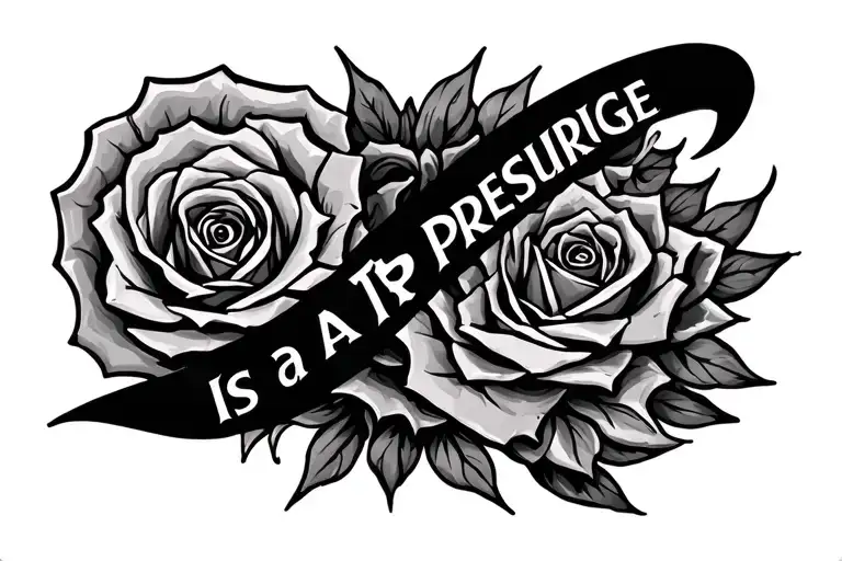 pressure is a privilege tattoo design idea
