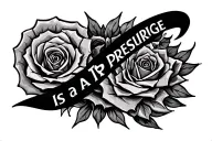 pressure is a privilege tattoo design idea