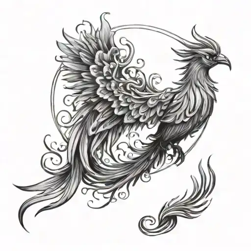 rebirth and transformation The phoenix tattoo design idea