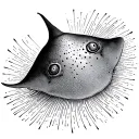 Sting ray gracefully swimming tattoo design idea