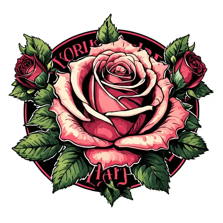 "Yorkshire" rose tattoo tattoo design idea
