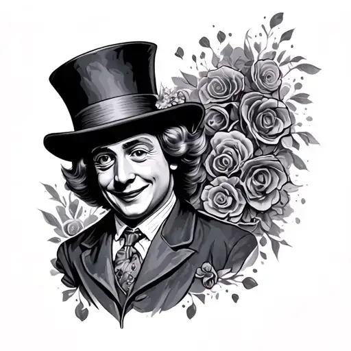 Willy wonka tattoo design idea