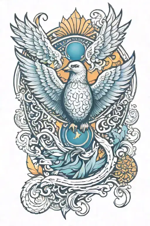 holy spirit tattoo design idea