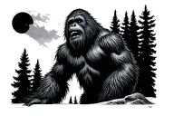 sasquatch tattoo design idea