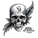 Injured Not Defeated tattoo design idea