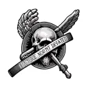 Injured Not Defeated tattoo design idea