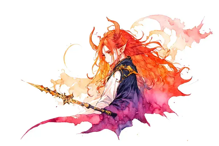 Demon slayer anime tattoo design idea