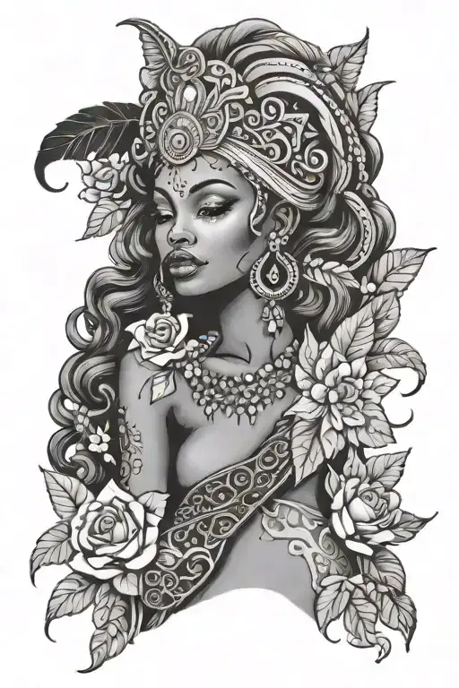 oshun tattoo design idea