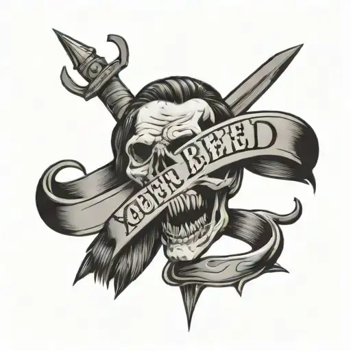 You bleed how I bleed ain't no man I fear tattoo design idea