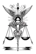 libra zodiac tattoo design idea