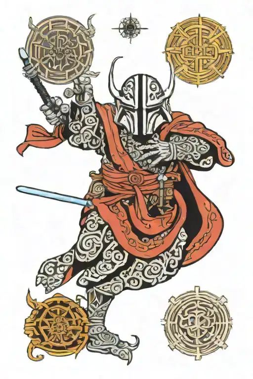 star wars, villain, celtic patterns tattoo design idea