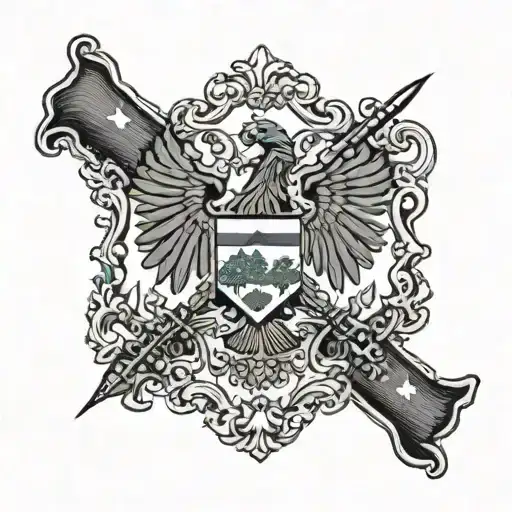 haitian flag tattoo design idea