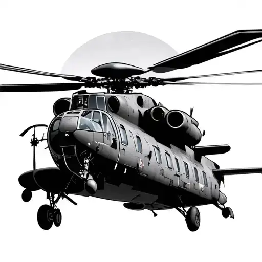 Chinook Helicopter tattoo design idea
