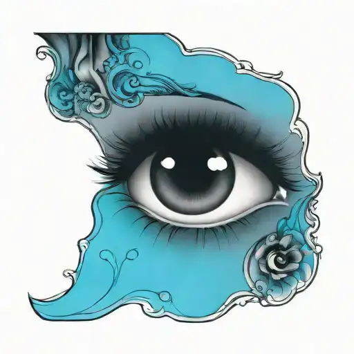 Romanian Gypsy eye tattoo design idea