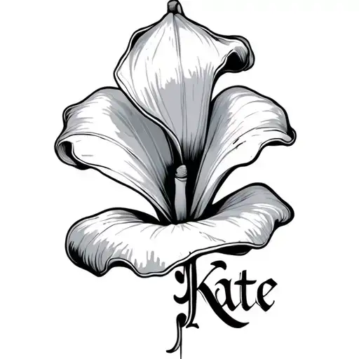 "Kate" calla lilly wrapped tattoo design idea