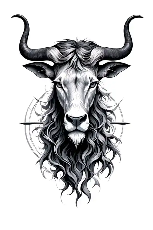taurus, leo, libra, pisces sign mixed tattoo design idea