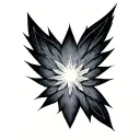 arrowhead black and white simple tattoo design idea