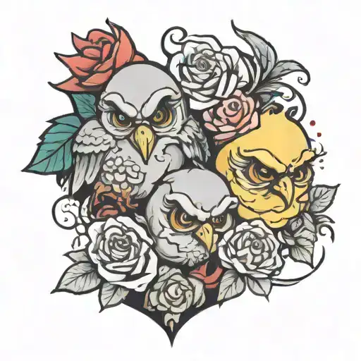 evil chicks tattoo design idea