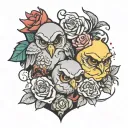 evil chicks tattoo design idea