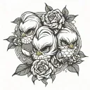 evil chicks tattoo design idea