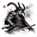 Chinese Warrior tattoo design idea